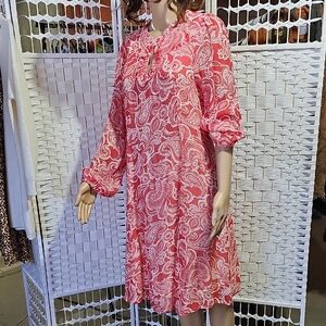 PART TWO  COPENHAGEN   Elegant  Paisley Long Sleeve Dress